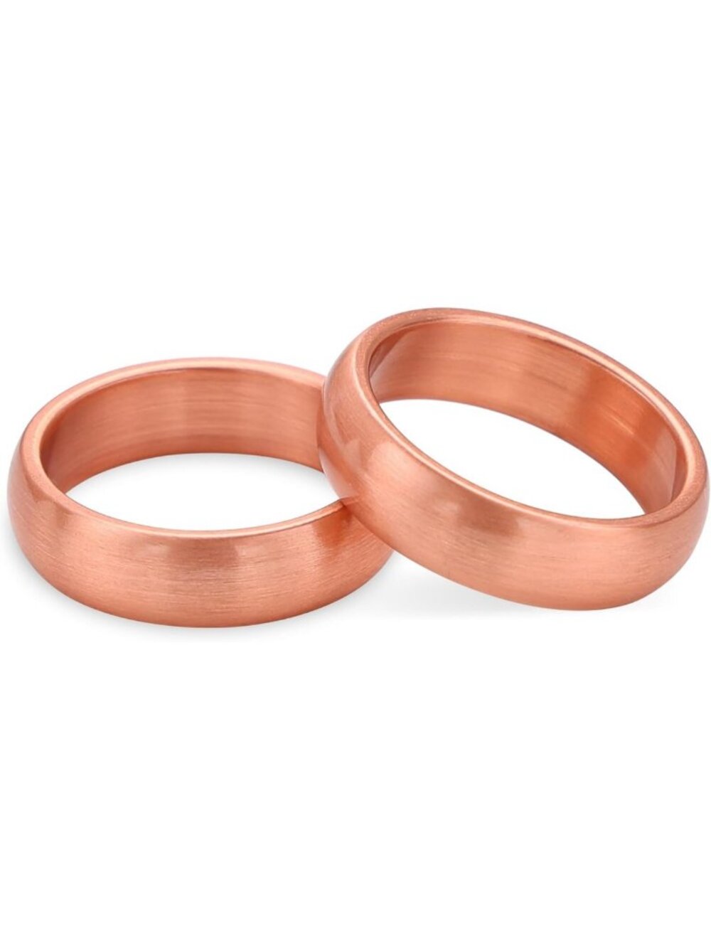 Set of 2 Solid Copper Rings for Men & Women - Adjustable Sizes 4.5-10.5